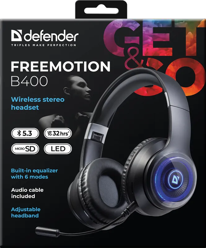 Defender - Bežične stereo slušalice FreeMotion B400