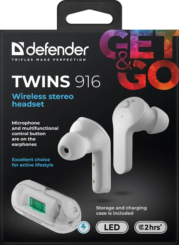 Defender - Bežične stereo slušalice Twins 916