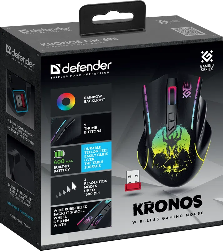 Defender - Bežični gaming miš Kronos GM-695
