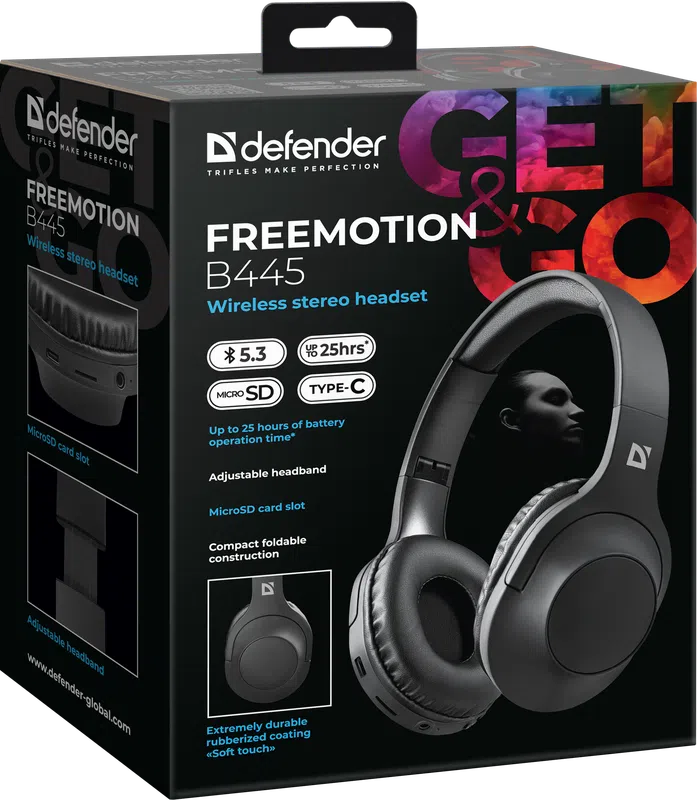 Defender - Bežične stereo slušalice FreeMotion B445