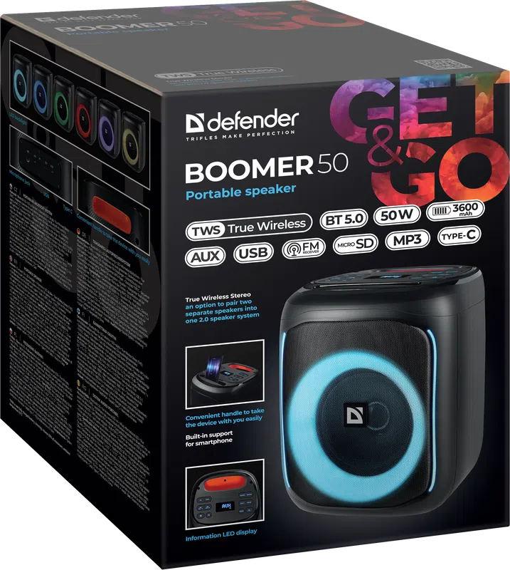 Defender - Prijenosni zvučnik Boomer 50
