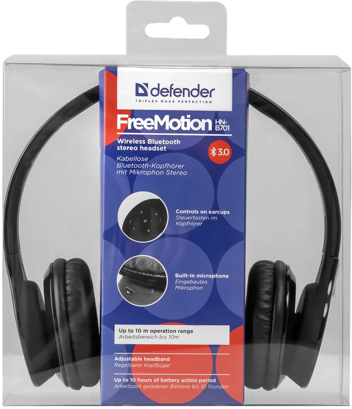 Defender - Bežične stereo slušalice FreeMotion HN-B701