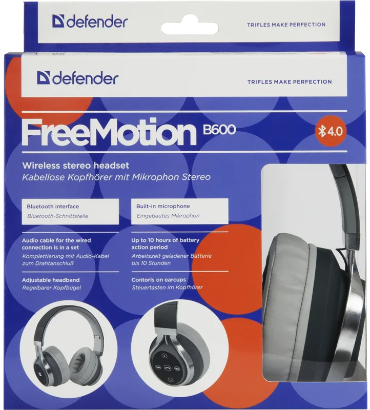 Defender - Bežične stereo slušalice FreeMotion B600