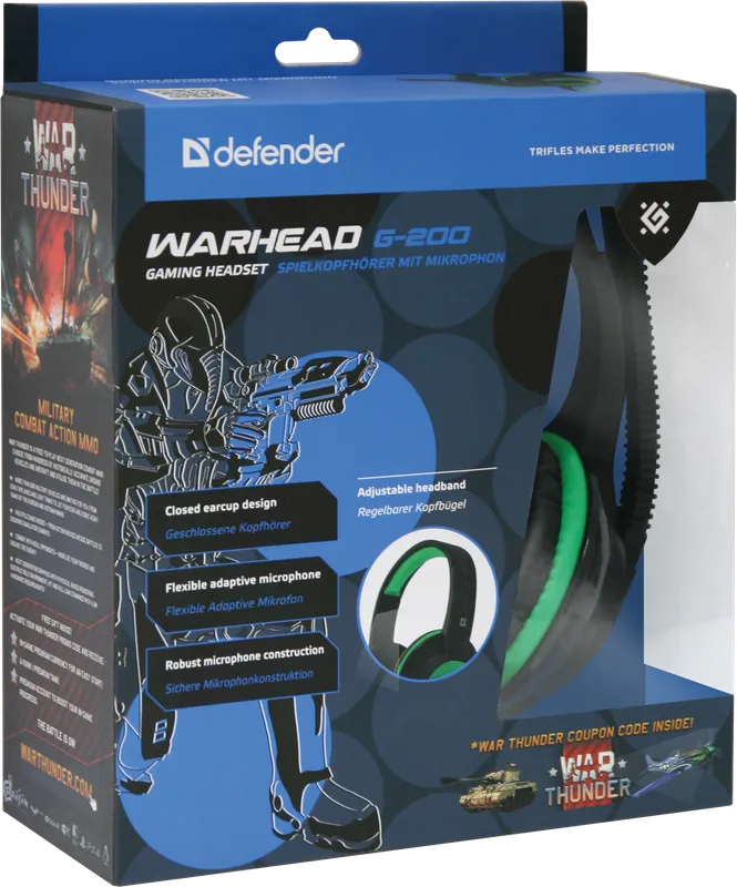 Defender - Gaming slušalice Warhead G-200