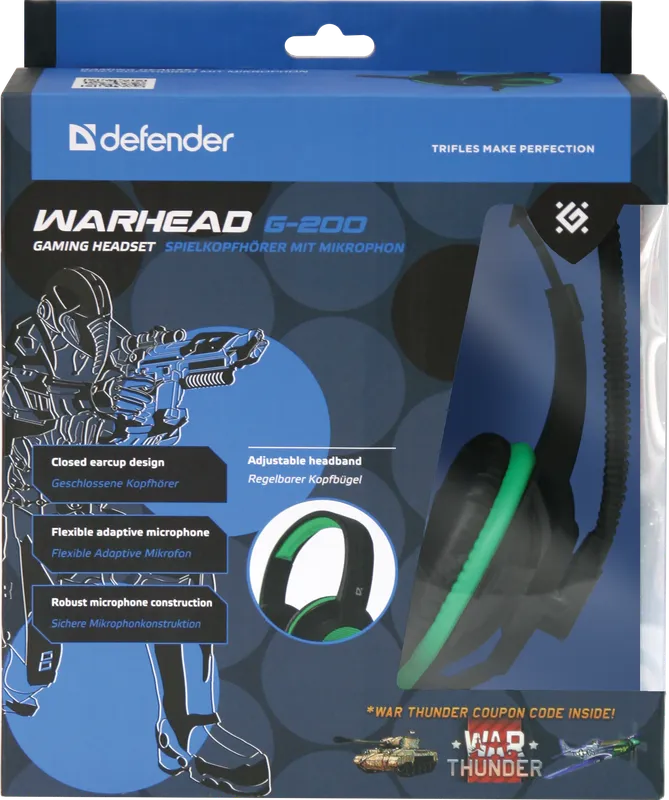 Defender - Gaming slušalice Warhead G-200