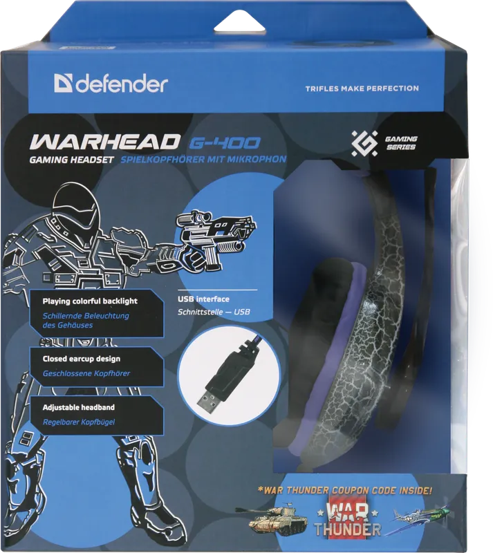 Defender - Gaming slušalice Warhead G-400