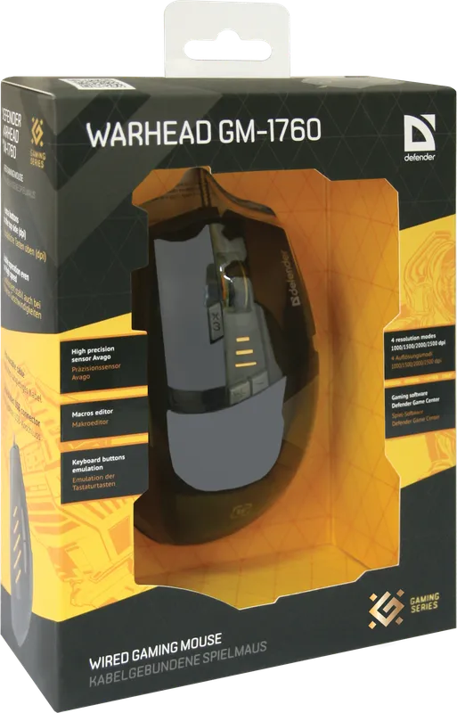 Defender - Žičani gaming miš Warhead GM-1760