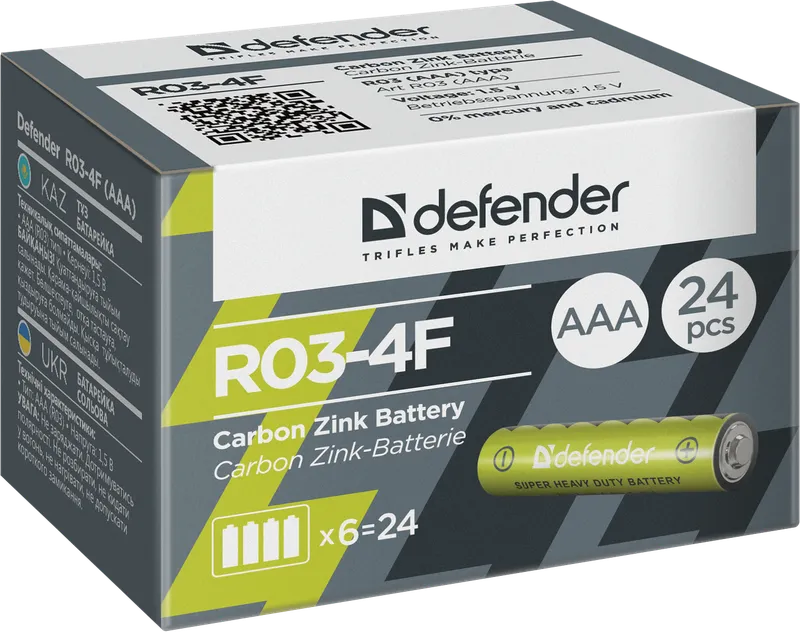 Defender - Zink Carbon baterija R03-4F