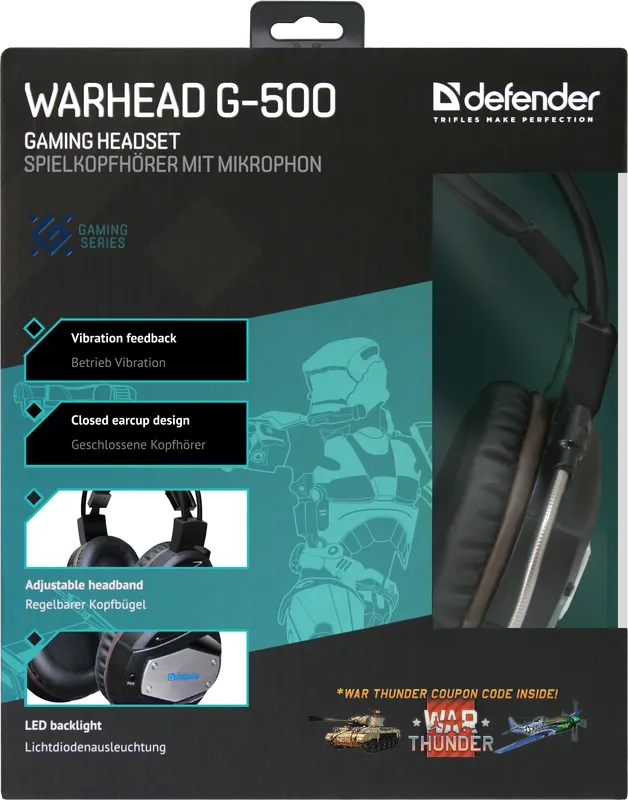 Defender - Gaming slušalice Warhead G-500