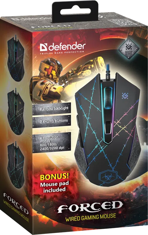 Defender - Žičani gaming miš Forced GM-020L