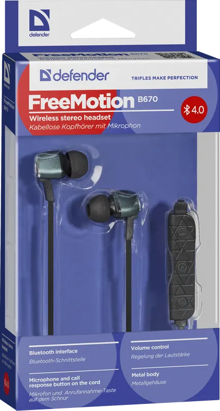 Defender - Bežične stereo slušalice FreeMotion B670
