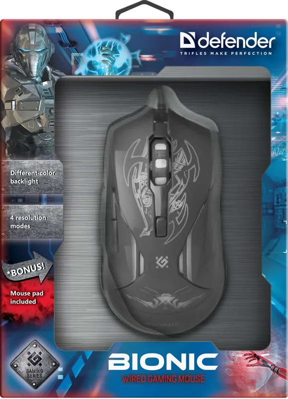 Defender - Žičani gaming miš Bionic GM-250L
