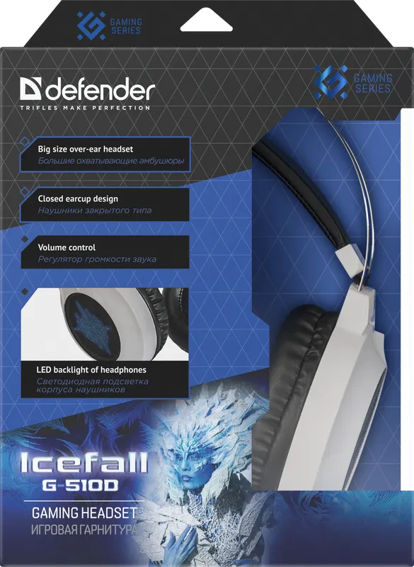 Defender - Gaming slušalice Icefall G-510 D