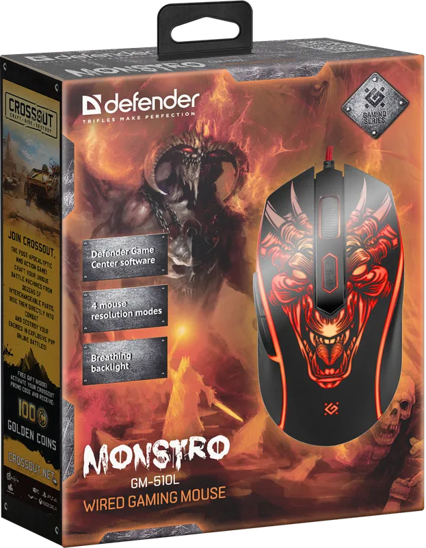 Defender - Žičani gaming miš Monstro GM-510L