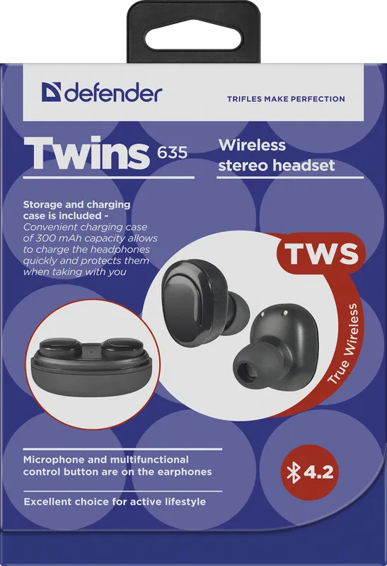 Defender - Bežične stereo slušalice Twins 635