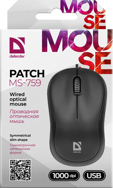 Defender - Žičani optički miš Patch MS-759