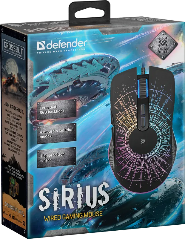 Defender - Žičani gaming miš Sirius GM-660L
