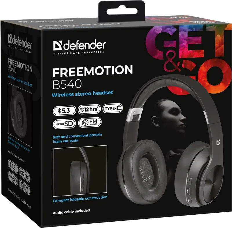 Defender - Bežične stereo slušalice FreeMotion B540