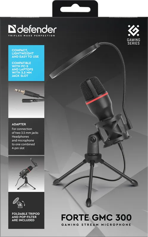 Defender - Mikrofon za stream igre Forte GMC 300