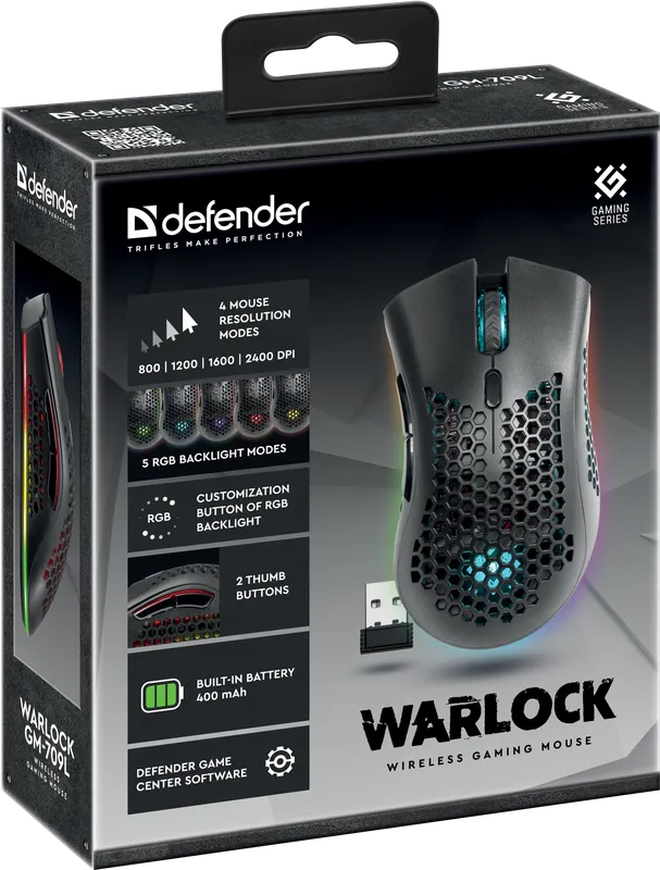 Defender - Bežični gaming miš Warlock GM-709L