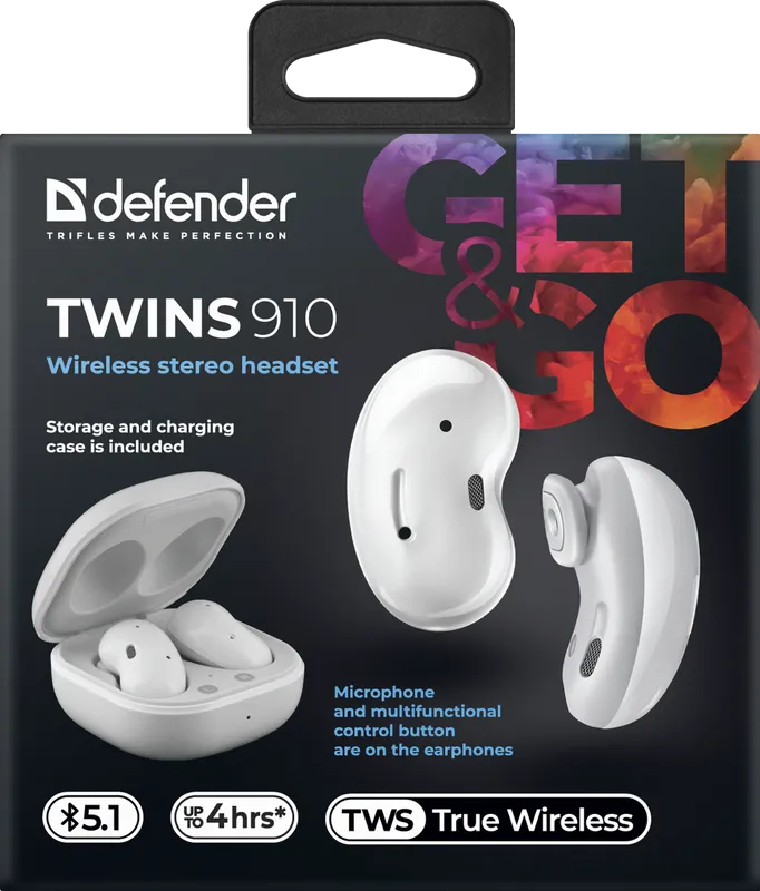 Defender - Bežične stereo slušalice Twins 910