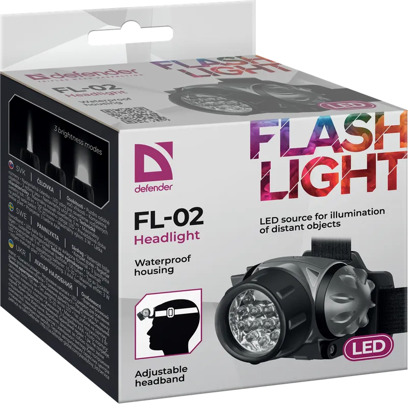 Defender - Glavno svjetlo FL-02, LED, 3 modes