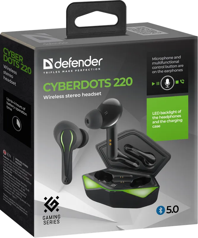 Defender - Bežične stereo slušalice CyberDots 220