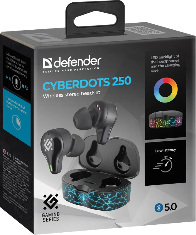 Defender - Bežične stereo slušalice CyberDots 250