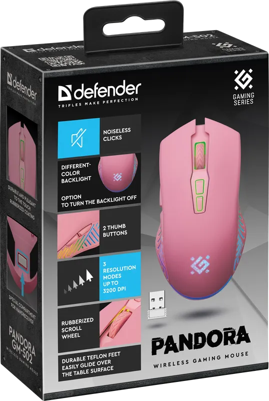 Defender - Bežični gaming miš Pandora GM-502