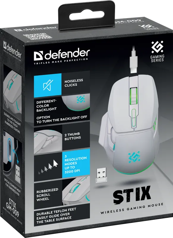 Defender - Bežični gaming miš Stix GM-009