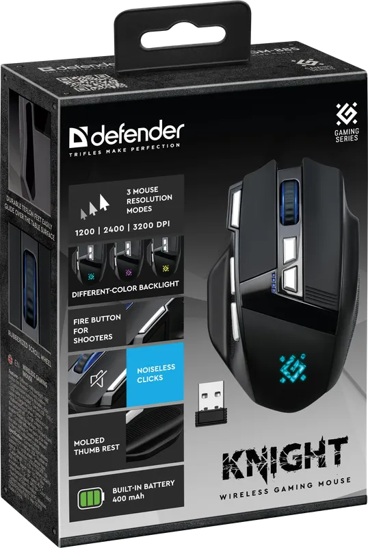 Defender - Bežični gaming miš Knight GM-885