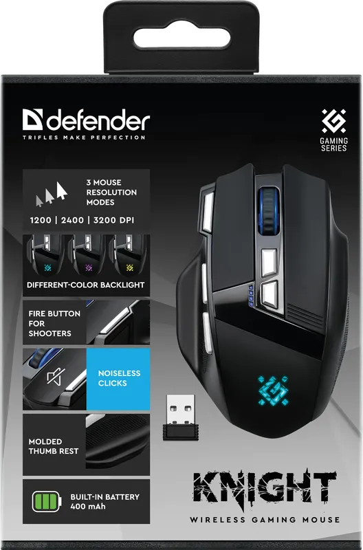 Defender - Bežični gaming miš Knight GM-885