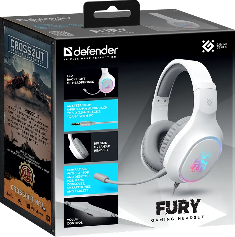 Defender - Gaming slušalice Fury