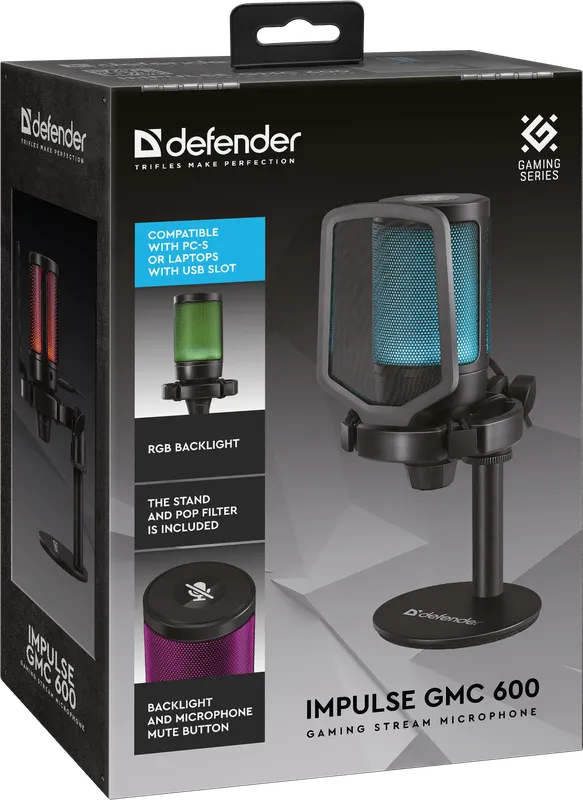 Defender - Mikrofon za stream igre Impulse GMC 600