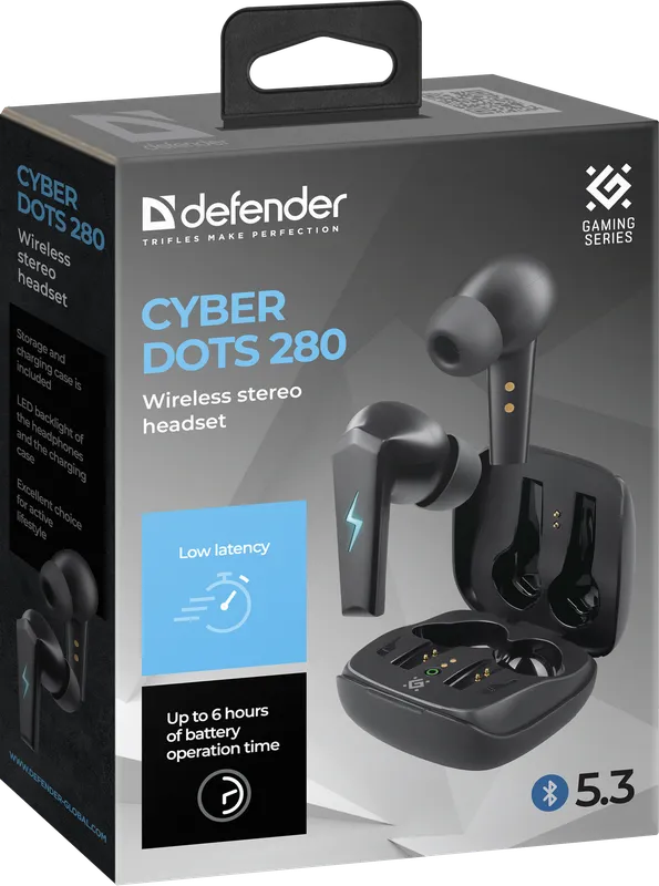 Defender - Bežične stereo slušalice CyberDots 280