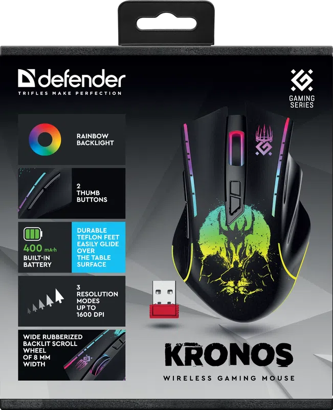 Defender - Bežični gaming miš Kronos GM-695