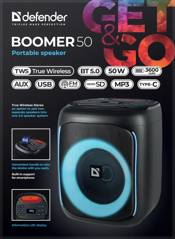 Defender - Prijenosni zvučnik Boomer 50