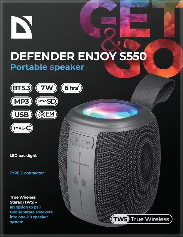 Defender - Prijenosni zvučnik Enjoy S550