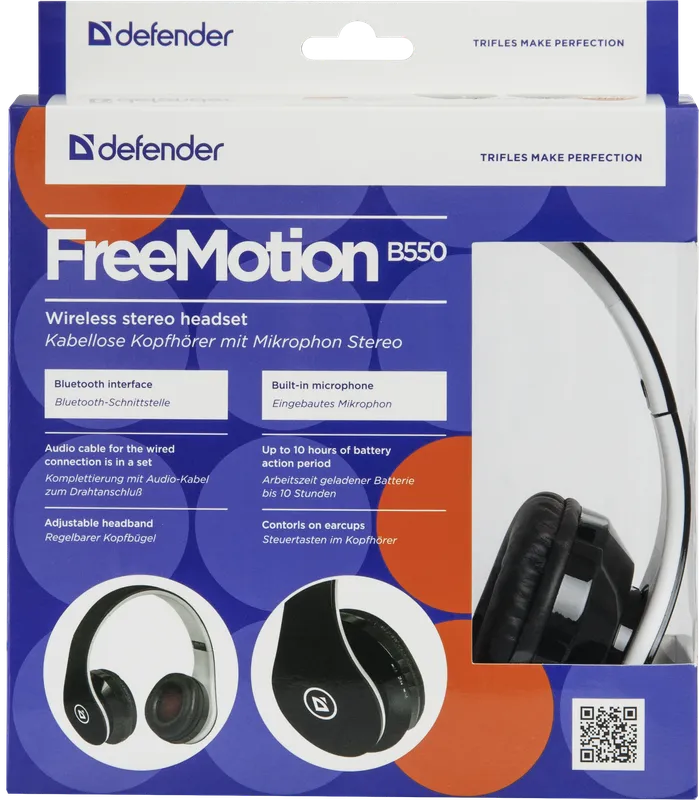Defender - Bežične stereo slušalice FreeMotion B550