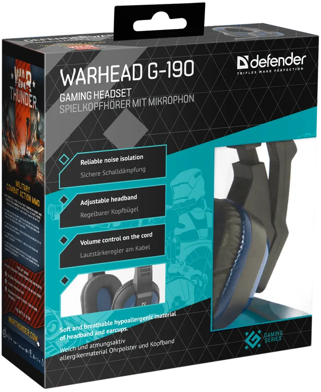 Defender - Gaming slušalice Warhead G-190