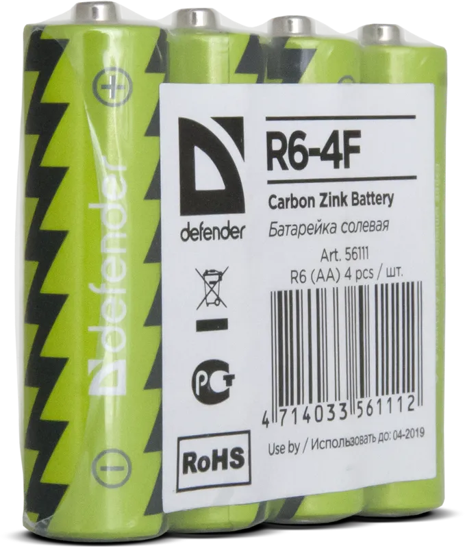 Defender - Zink Carbon baterija R6-4F