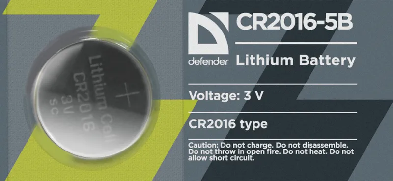 Defender - Baterija litij CR2016-5B