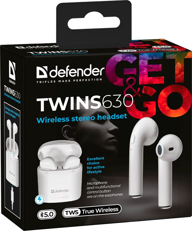 Defender - Bežične stereo slušalice Twins 630