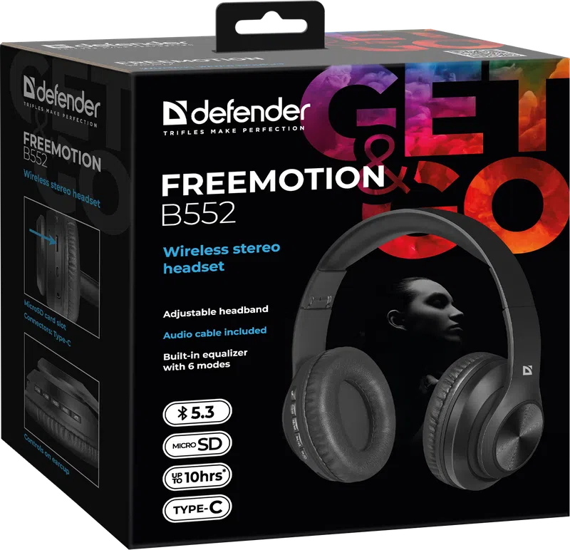 Defender - Bežične stereo slušalice FreeMotion B552