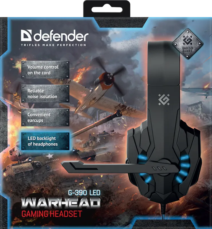 Defender - Gaming slušalice Warhead G-390 LED