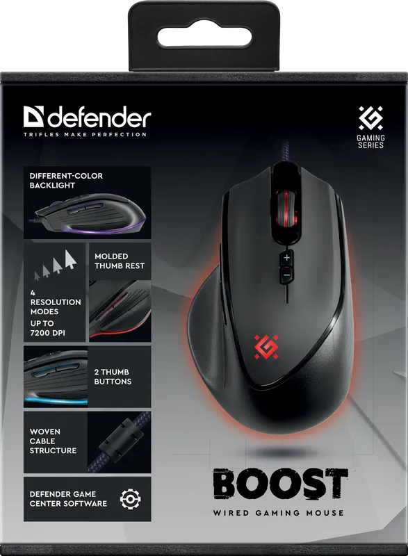 Defender - Žičani gaming miš Boost GM-708L