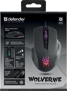 Defender - Žičani gaming miš Wolverine GM-700L