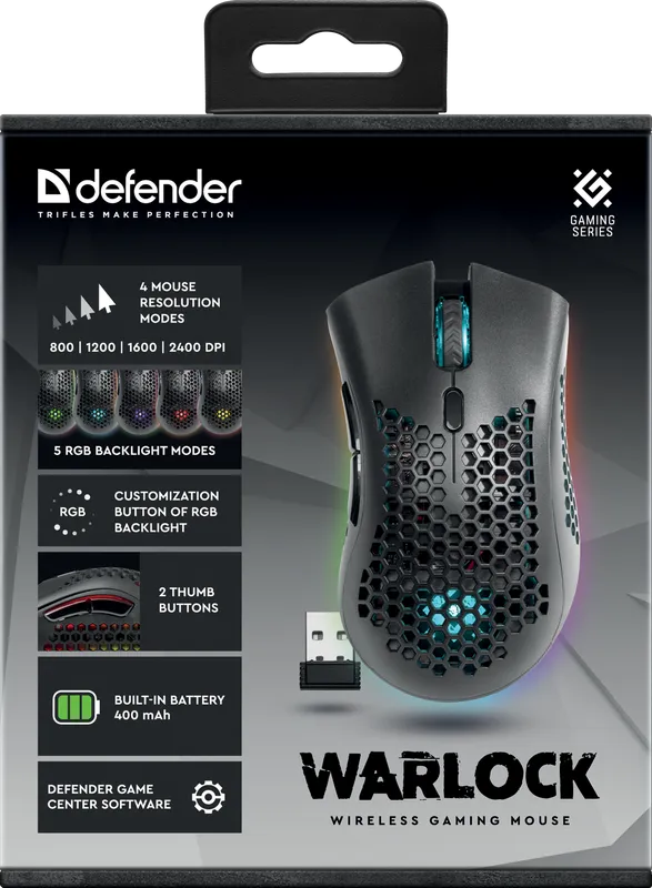 Defender - Bežični gaming miš Warlock GM-709L