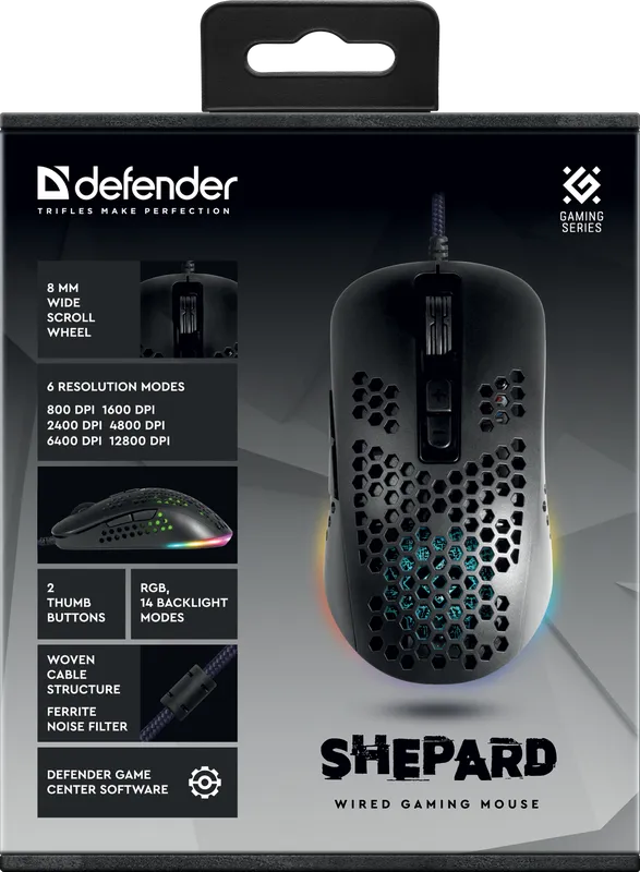 Defender - Žičani gaming miš Shepard GM-620L