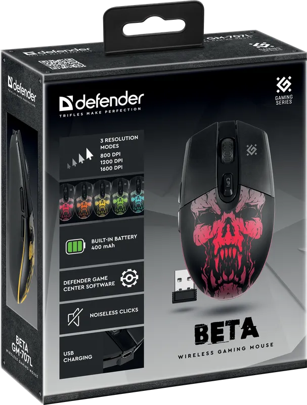 Defender - Bežični gaming miš Beta GM-707L